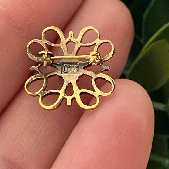 VINTAGE AVON ROBBINS CO. RUBY Sterling GOLD SERVICE AWARD PIN - Picture 3 of 5